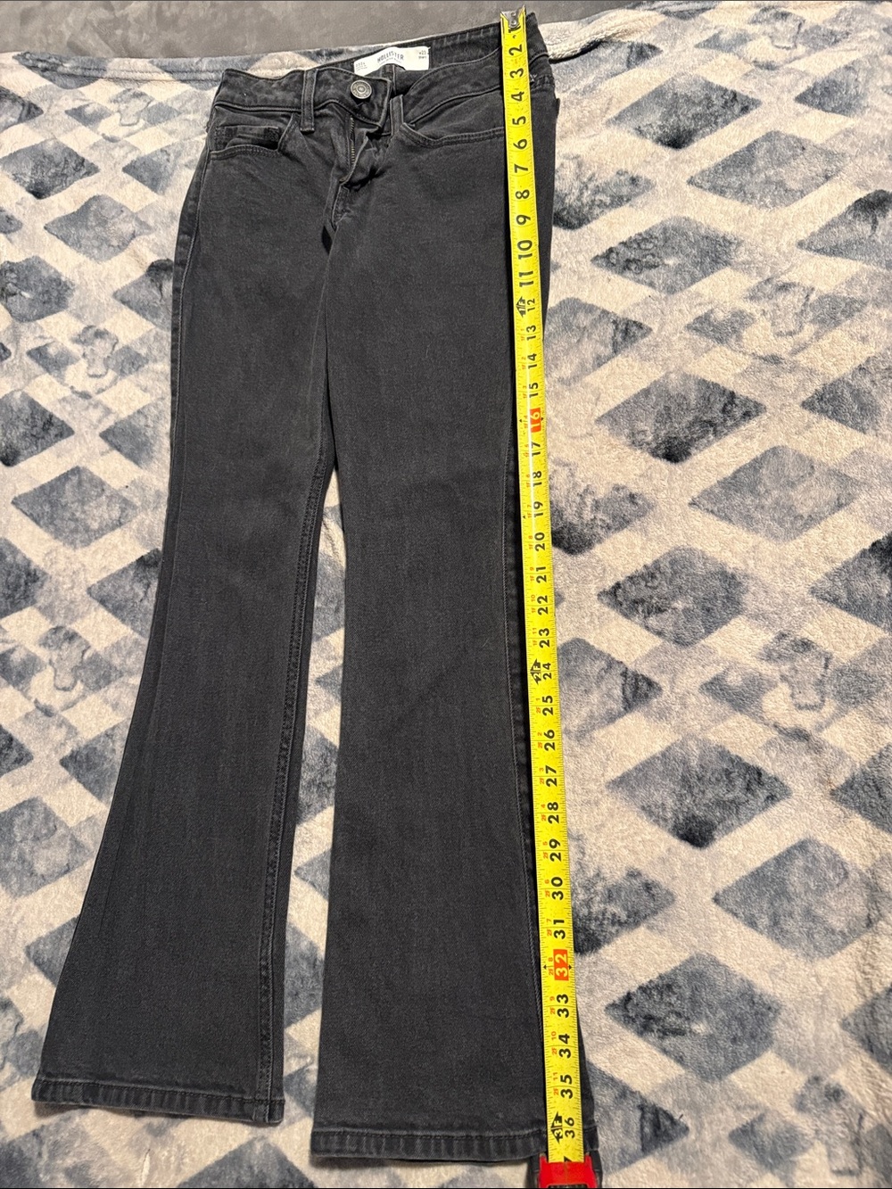 Hollister Black Flare Jeans - High-Rise Wide Leg kit girl woman - Picture 4 of 6